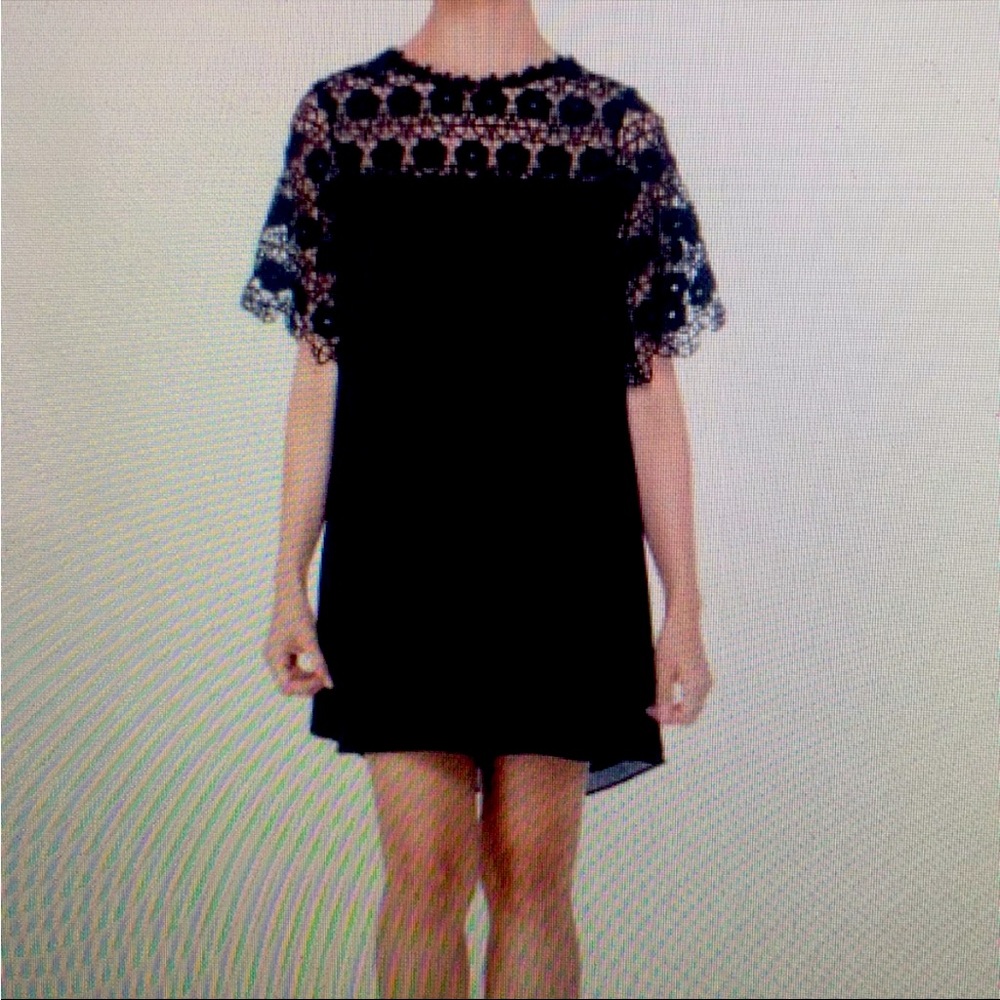 Olian yoke lace maternity dress